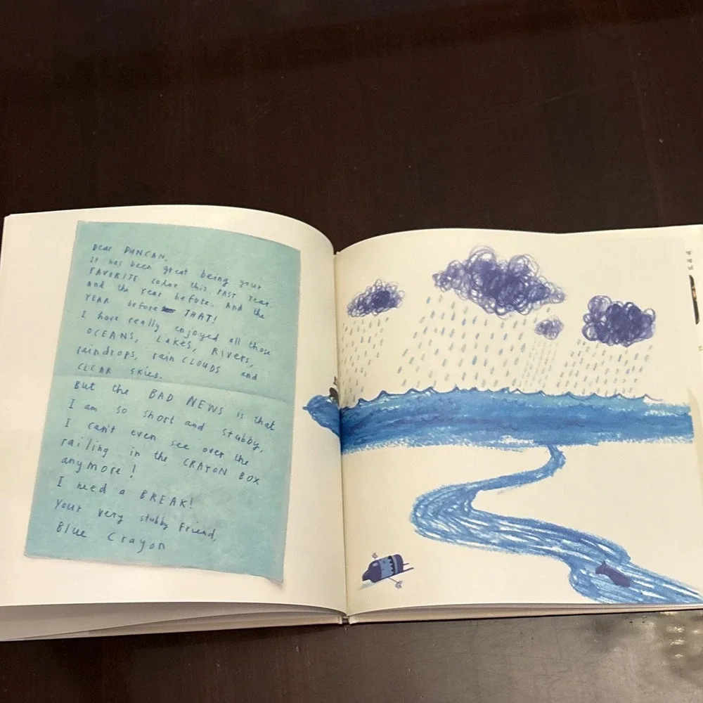 The Day the Crayons Quit Picture Book Drew Daywalt Oliver Jeffers Large Harcover